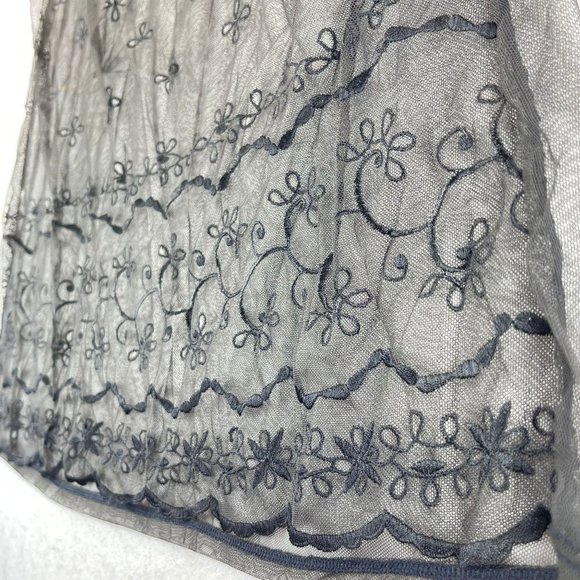 NWOT VS VICTORIAS SECRET Womens L Black Sheer Adjustable Straps Nightgown Nighty - Picture 4 of 13